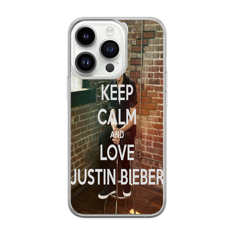 Keep Calm and Love Justin Bieber iPhone 14 Pro Case
