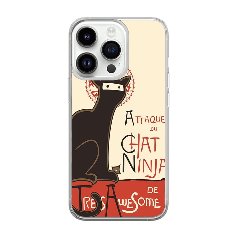 A French Ninja Cat iPhone 14 Pro Case