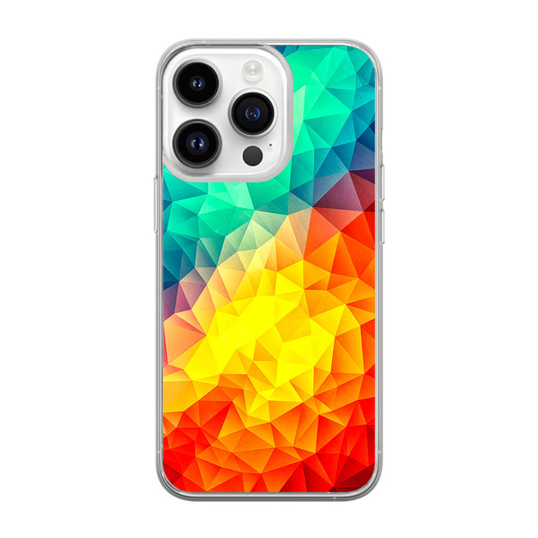 Abstract Multi Color Cubizm Painting iPhone 14 Pro Case