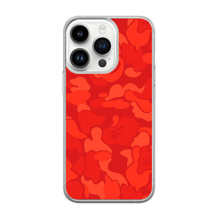 Bape Camo Red iPhone 14 Pro Case