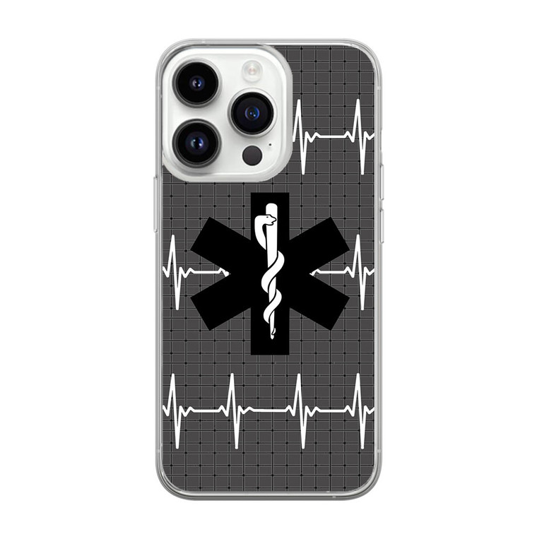 EMT EMS MEDICAL ICON BLACK iPhone 14 Pro Case