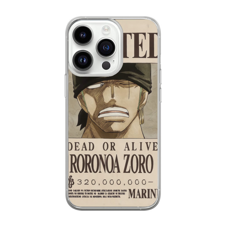 Roronoa Zoro Bounty iPhone 14 Pro Case