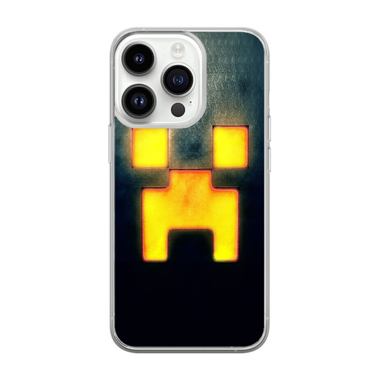 Minecraft Creeper Black iPhone 14 Pro Case