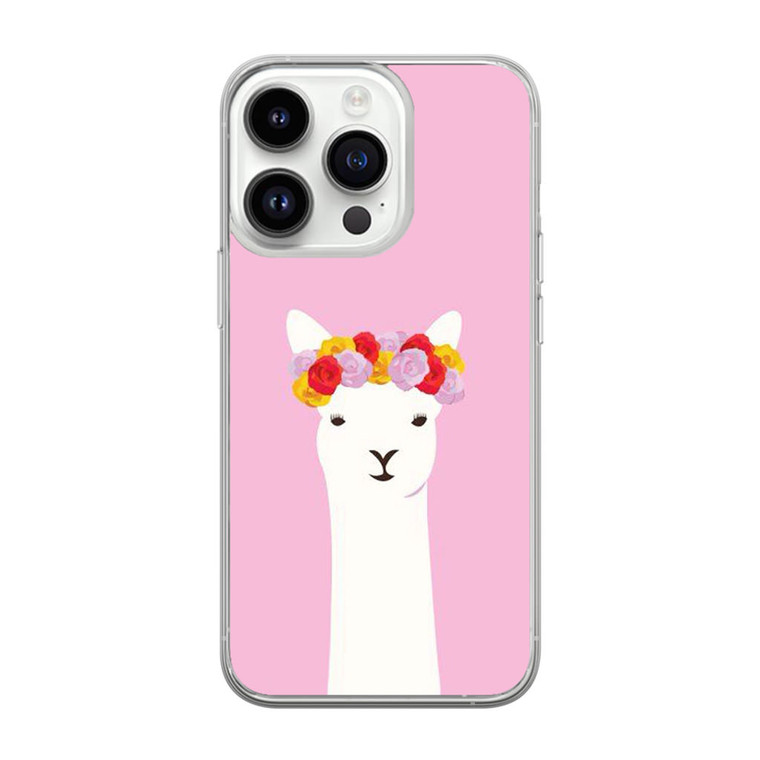 Llama Pink iPhone 14 Pro Case