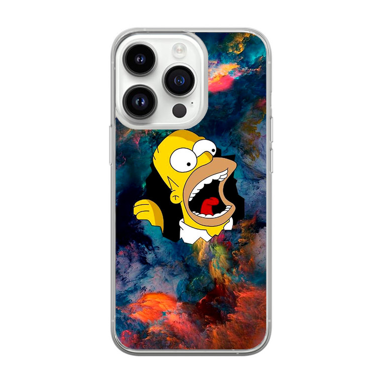 Homer Behind The Black Hole iPhone 14 Pro Case