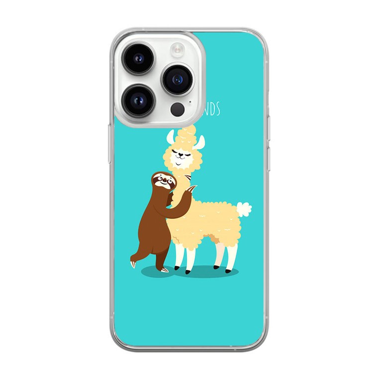 LLama and Sloth Best Friends iPhone 14 Pro Case