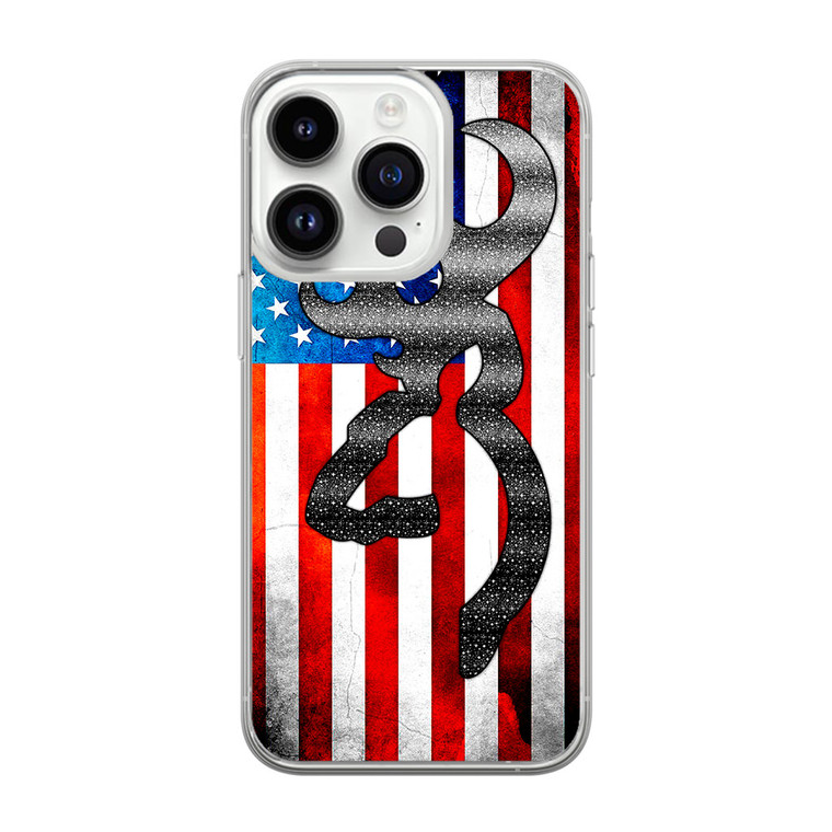 Browning American Flag iPhone 14 Pro Case
