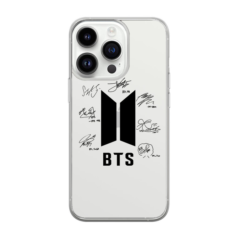 BTS Signature iPhone 14 Pro Case