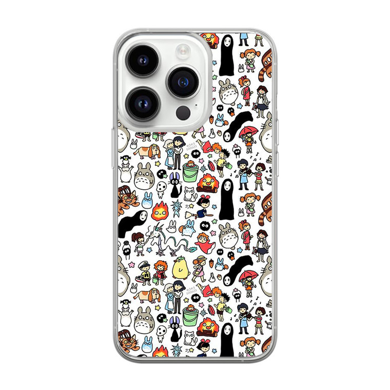 Kawaii Studio Ghibli Character iPhone 14 Pro Case