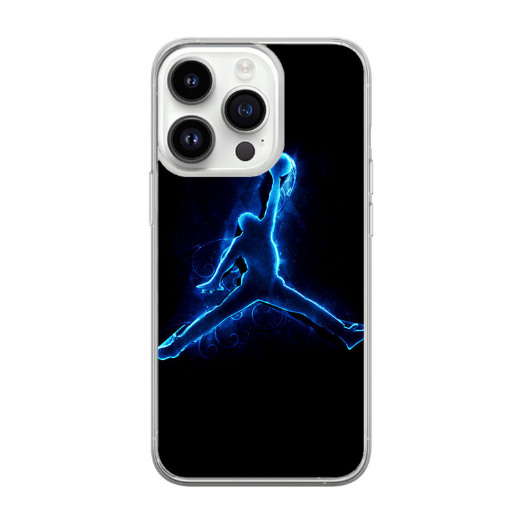 Air Jordan Logo Neon iPhone 14 Pro Case