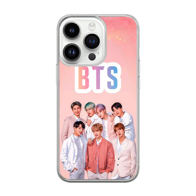 BTS Member in Pink iPhone 14 Pro Case