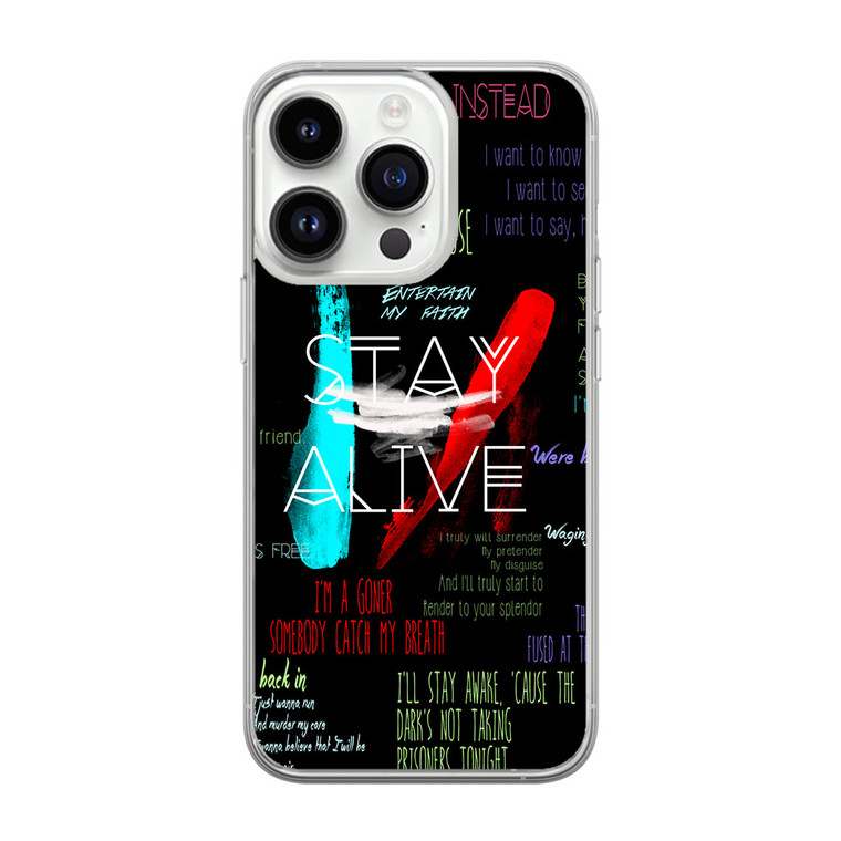 Twenty One Pilots Stay Alive iPhone 14 Pro Max Case
