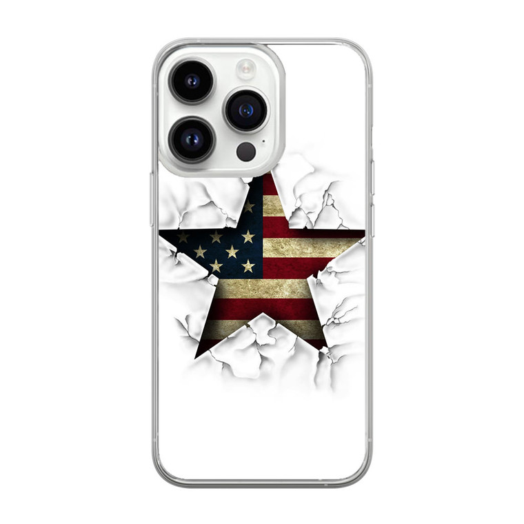 Grunge Star USA iPhone 14 Pro Max Case