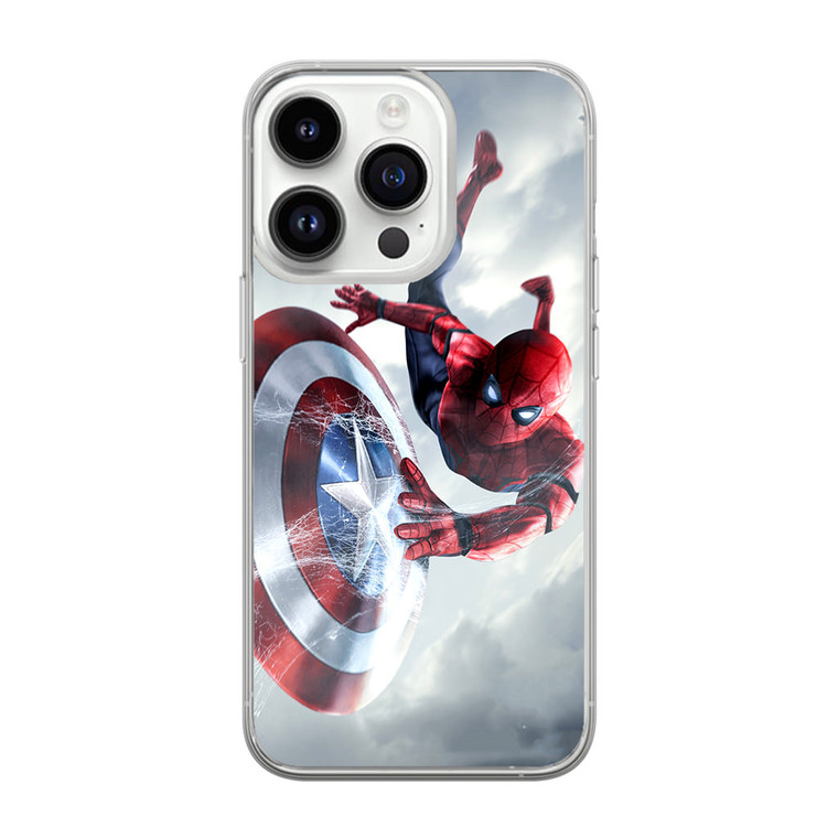 Spiderman Captain America Shield iPhone 14 Pro Max Case