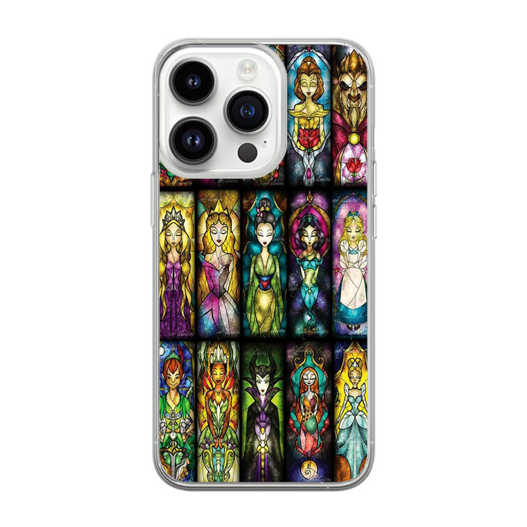 All Princess disney stained glass iPhone 14 Pro Max Case