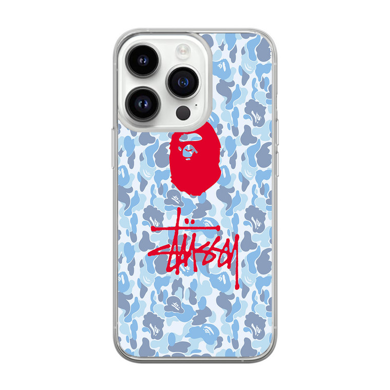 Bape X Stussy iPhone 14 Pro Max Case