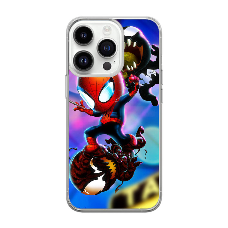 Baby Carnage Venom and Spiderman iPhone 14 Pro Max Case