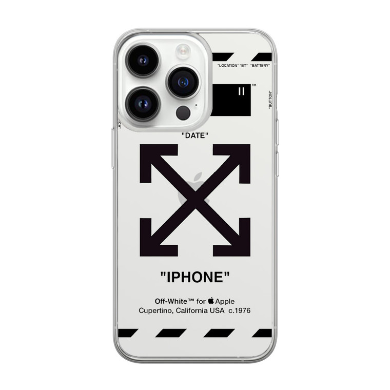 OW X Apple Transparent iPhone 14 Pro Max Case