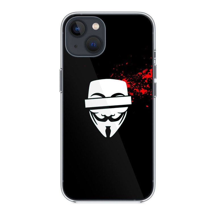 Anonymous Blood Splashes iPhone 14 Plus Case