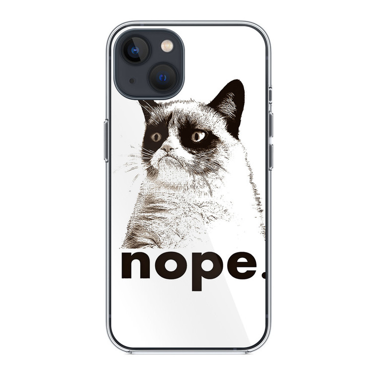 Nope grumpy Cat iPhone 14 Plus Case