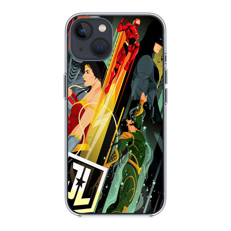 Justice League Poster iPhone 14 Plus Case