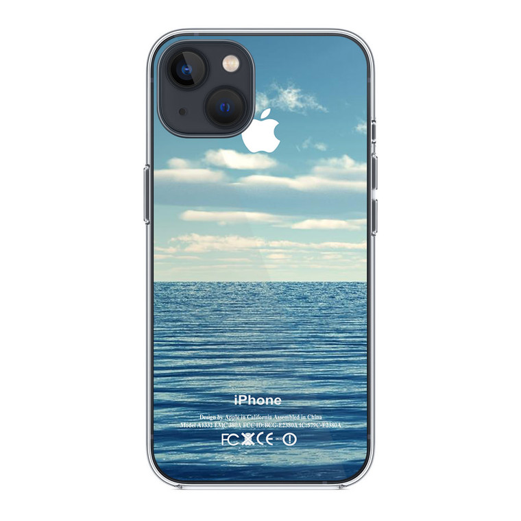 Blue Ocean Beach Spring Summer iPhone 14 Plus Case