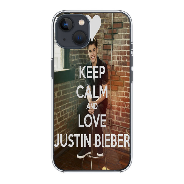 Keep Calm and Love Justin Bieber iPhone 14 Plus Case