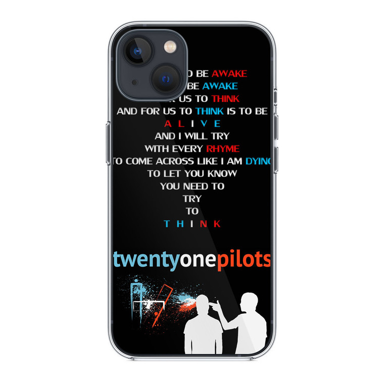 Twenty One Pilots - Car Radio Lyrics iPhone 14 Plus Case