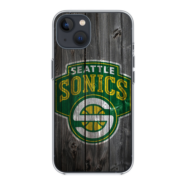 Seattle Sonics Wood iPhone 14 Plus Case