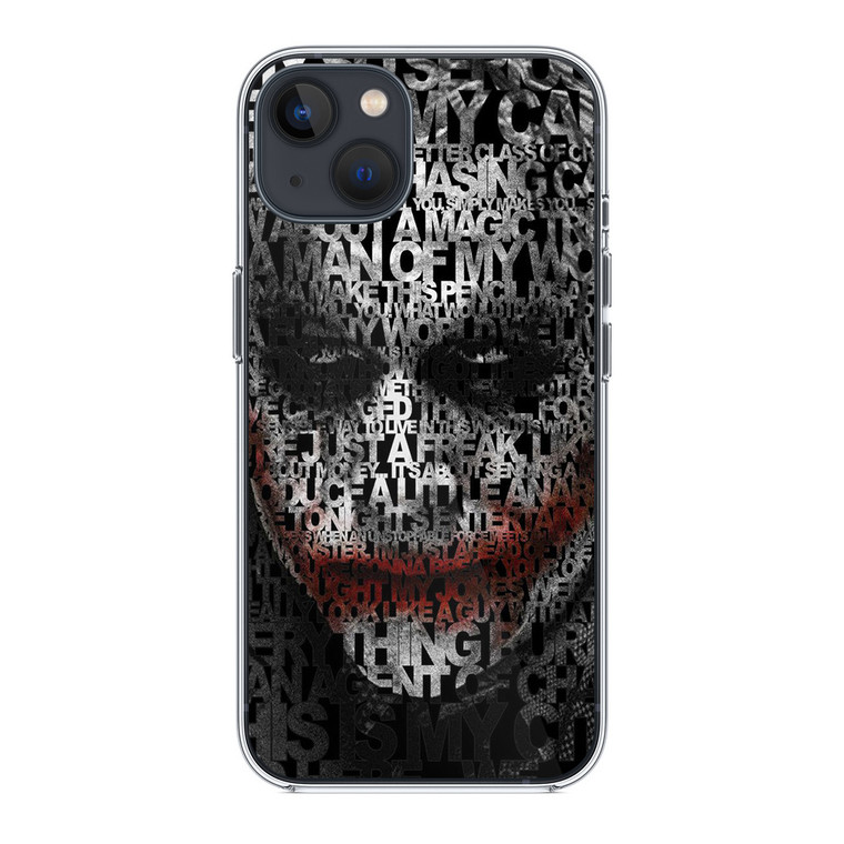 Joker Typography Quotes iPhone 14 Plus Case