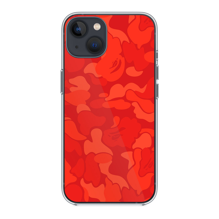 Bape Camo Red iPhone 14 Plus Case