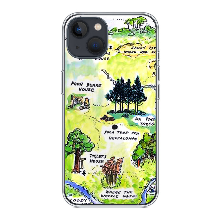 Winnie the Pooh Hundred Acre Woods Map iPhone 14 Plus Case