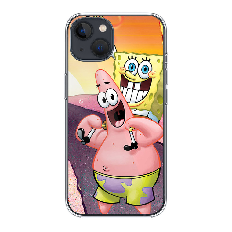 Spongebob and Pattrick iPhone 14 Plus Case