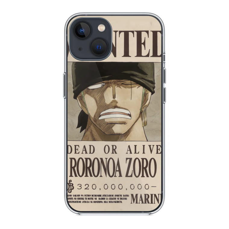 Roronoa Zoro Bounty iPhone 14 Plus Case