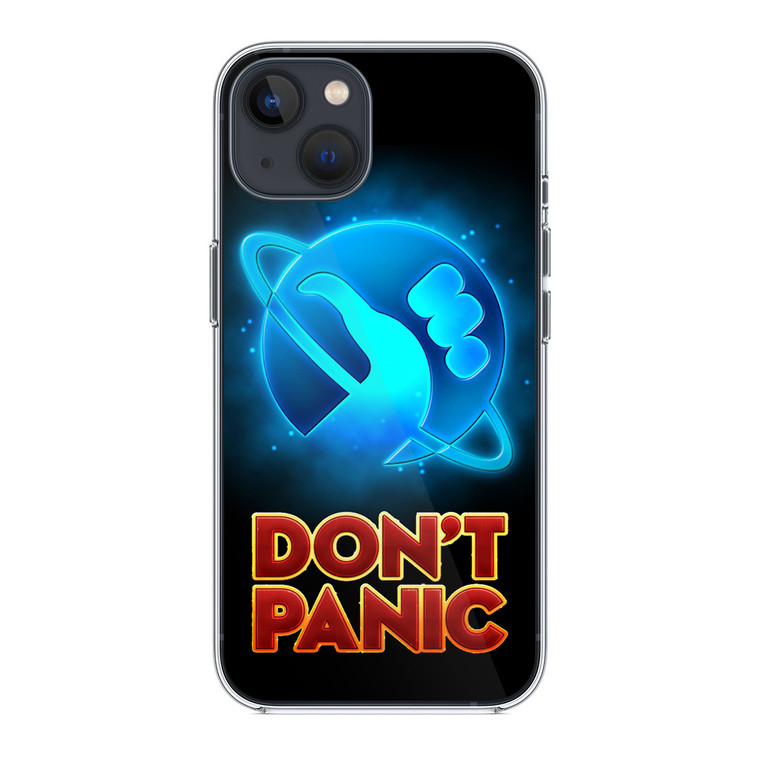 Hitchhiker's Guide To The Galaxy Dont Panic iPhone 14 Plus Case