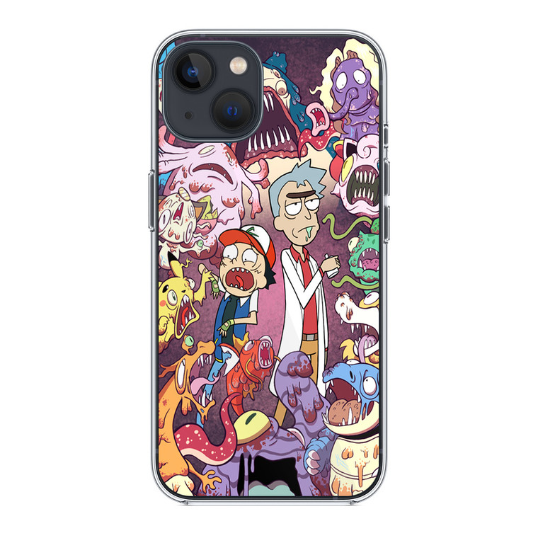 Rick And Morty Pokemon1 iPhone 14 Plus Case