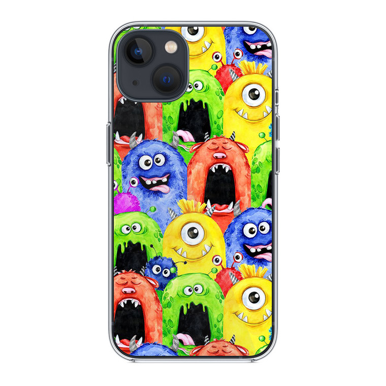 Monster Watercolor art iPhone 14 Plus Case