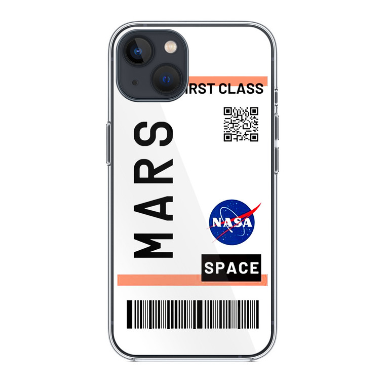 Mars Planet First Class Ticket iPhone 14 Plus Case