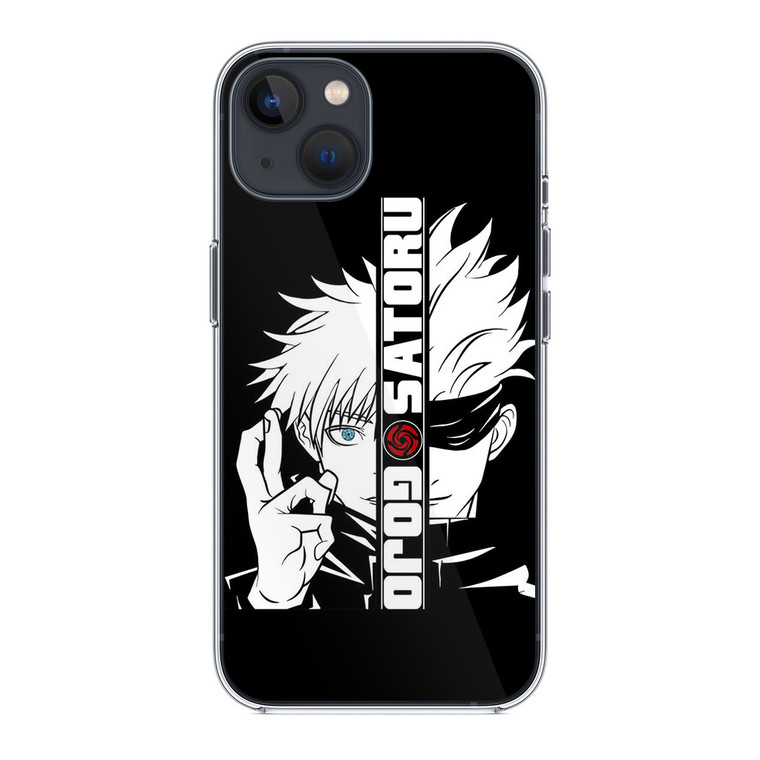 Gojo Satoru Anime Jujutsu Kaisen Black White iPhone 14 Plus Case