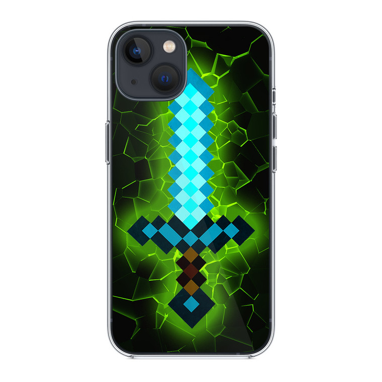 Minecraft Diamond Sword iPhone 14 Plus Case