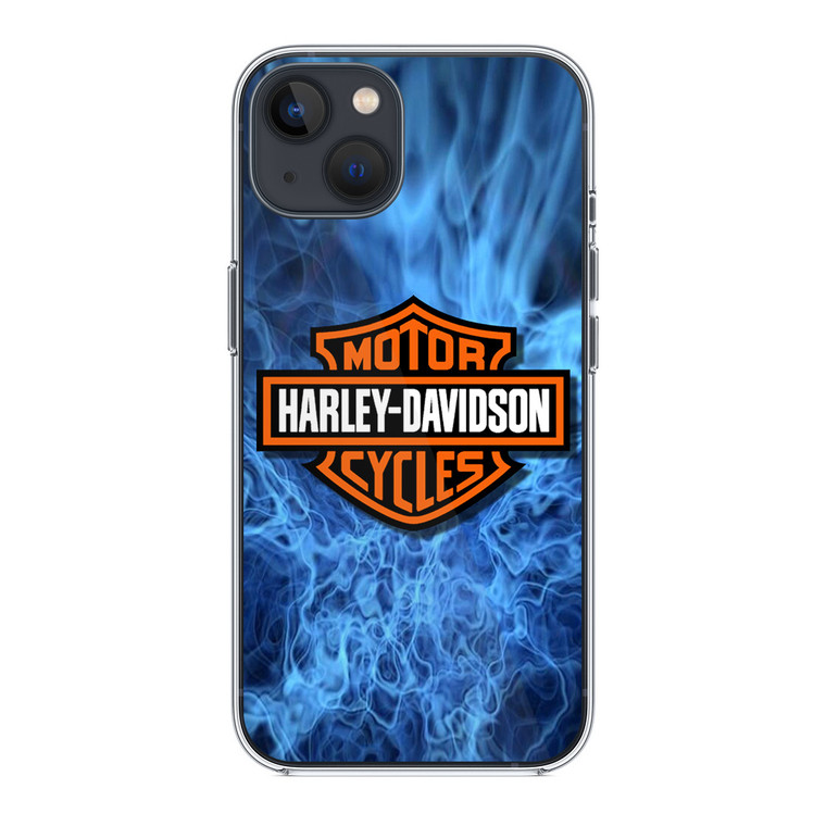 Harley Davidson Blue Flame iPhone 14 Plus Case