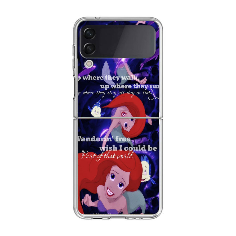 Ariel Quotes Samsung Galaxy Z Flip4 Case