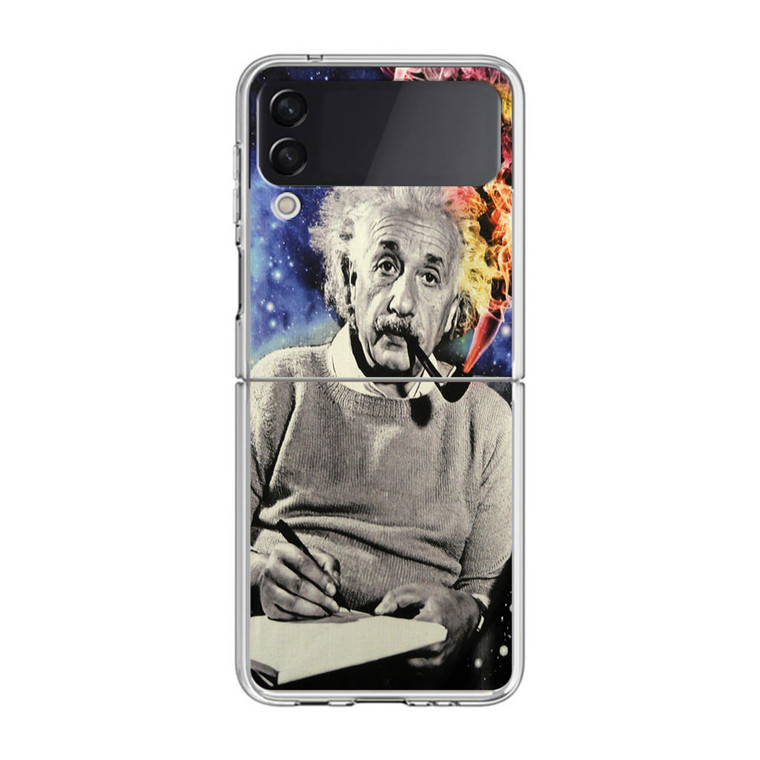 Albert Einstein Smoking Samsung Galaxy Z Flip4 Case