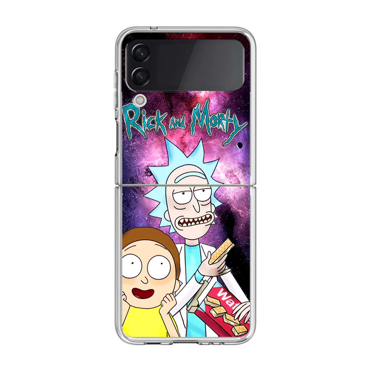 Rick and Morty Nebula Space Samsung Galaxy Z Flip4 Case