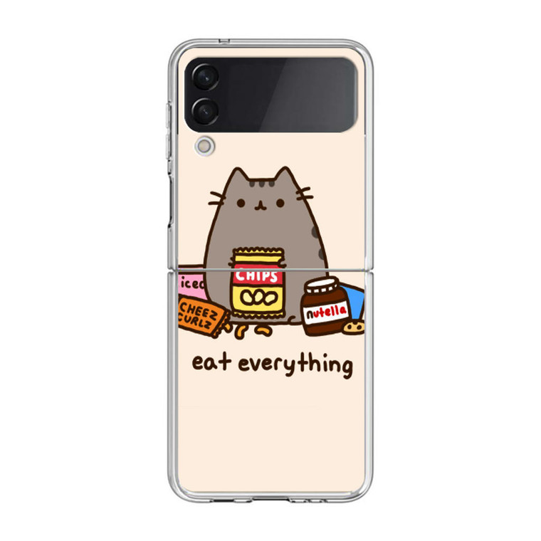 Pusheen The Cat Eat Everything Samsung Galaxy Z Flip4 Case