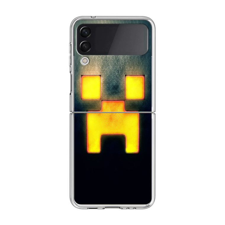 Minecraft Creeper Black Samsung Galaxy Z Flip4 Case