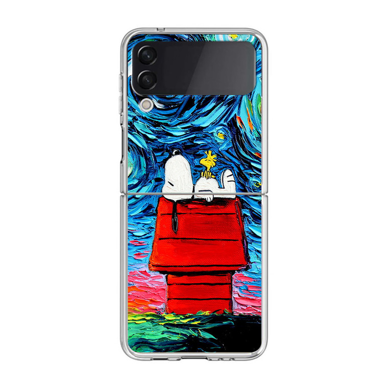 Snoopy Starry Night Van Gogh Samsung Galaxy Z Flip4 Case