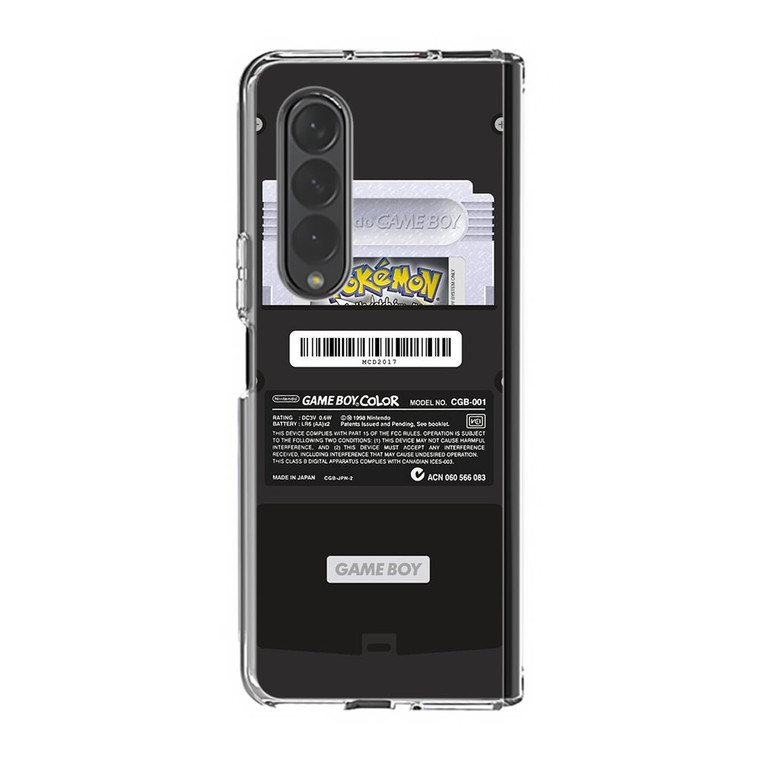 Black Gameboy Color - Silver Cartridge Samsung Galaxy Z Fold4 Case
