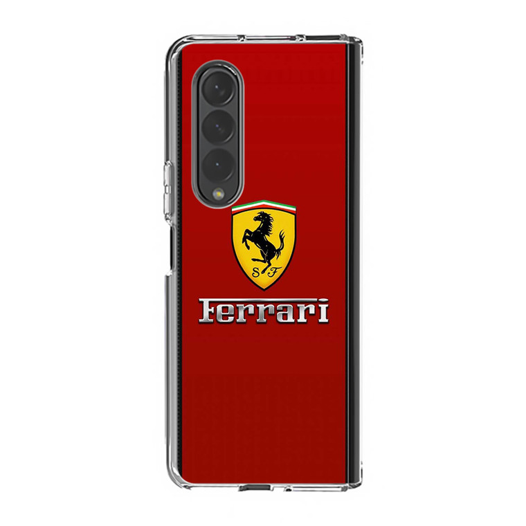 Ferrari Logo Red Carbon Samsung Galaxy Z Fold4 Case