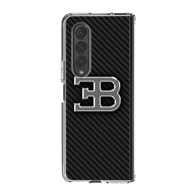 Bugatti Carbon  Fibre Logo Samsung Galaxy Z Fold4 Case